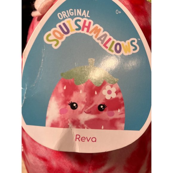 Squishmallow 8" Reva Strawberry Soft Tie Dye Red Plush - Picture 4 of 12